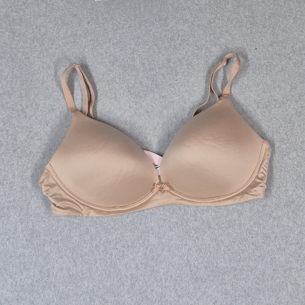 Victoria's Secret Women Bra 38C Beige Body By Victoria T Shirt Wireless